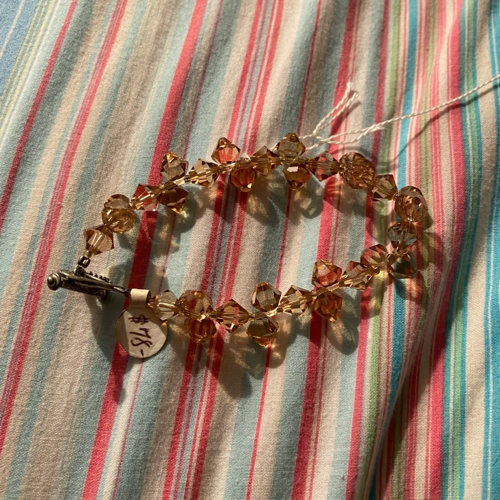 Sterling gold crystal bracelet NWT